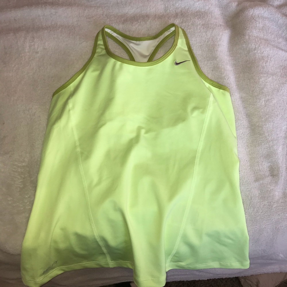 Neon yellow Nike tank